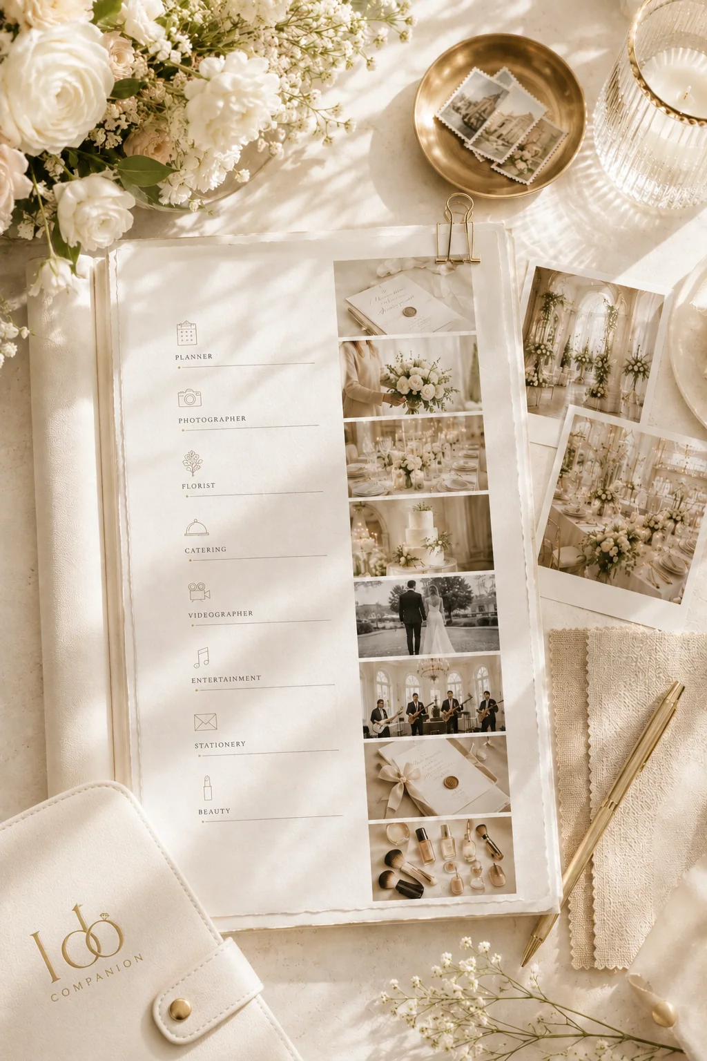 Editorial illustration accompanying the guide to choosing wedding vendors.